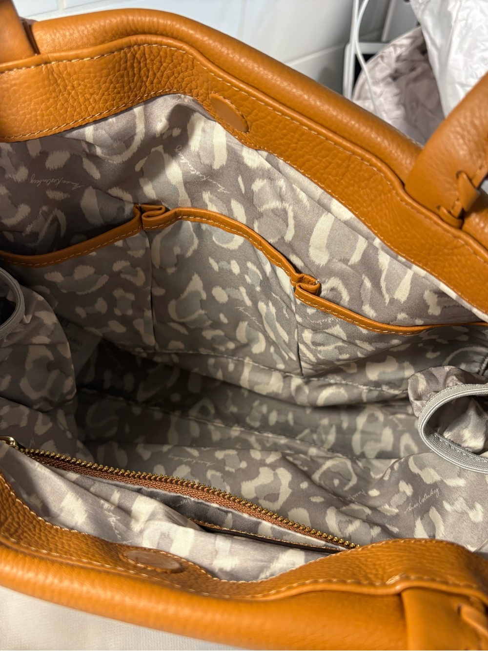Aimee Kestenberg All For Love Tote Honeycomb color. Napa Leather - Picture 5 of 5